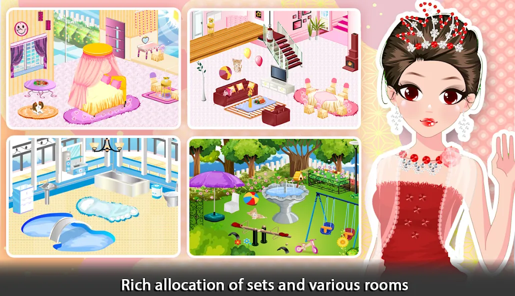 Girl Doll House - Room Design  [МОД Бесконечные монеты] Screenshot 4