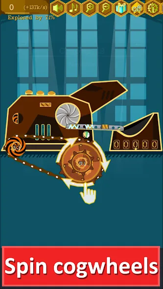 Steampunk Idle Gear Spinner (Стеампанк Идл Спиннер Фабрика)  [МОД Menu] Screenshot 1