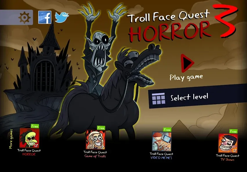 Troll Face Quest: Horror 3 (Тролл Фейс Квест)  [МОД Бесконечные деньги] Screenshot 1