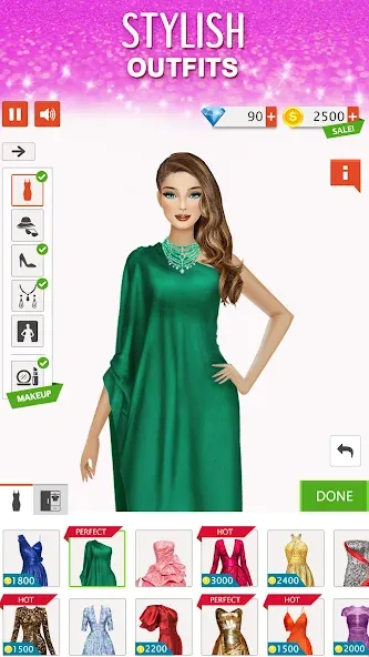 Fashion Stylist: Dress Up Game  [МОД Бесконечные монеты] Screenshot 2