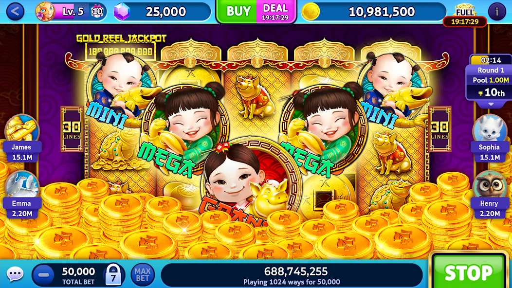 Jackpot Madness Slots Casino (Джекпотджой Слоты)  [МОД Mega Pack] Screenshot 3