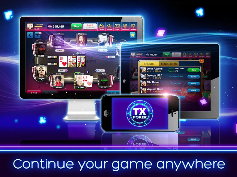 TX Poker - Texas Holdem Poker  [МОД Все открыто] Screenshot 5