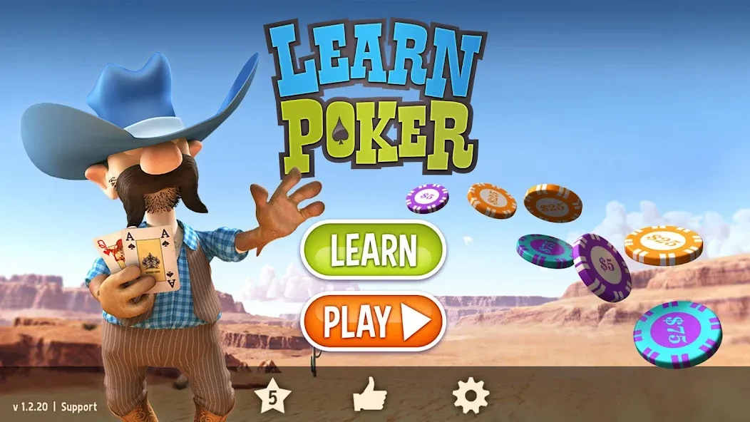 Learn Poker - How to Play  [МОД Бесконечные деньги] Screenshot 1