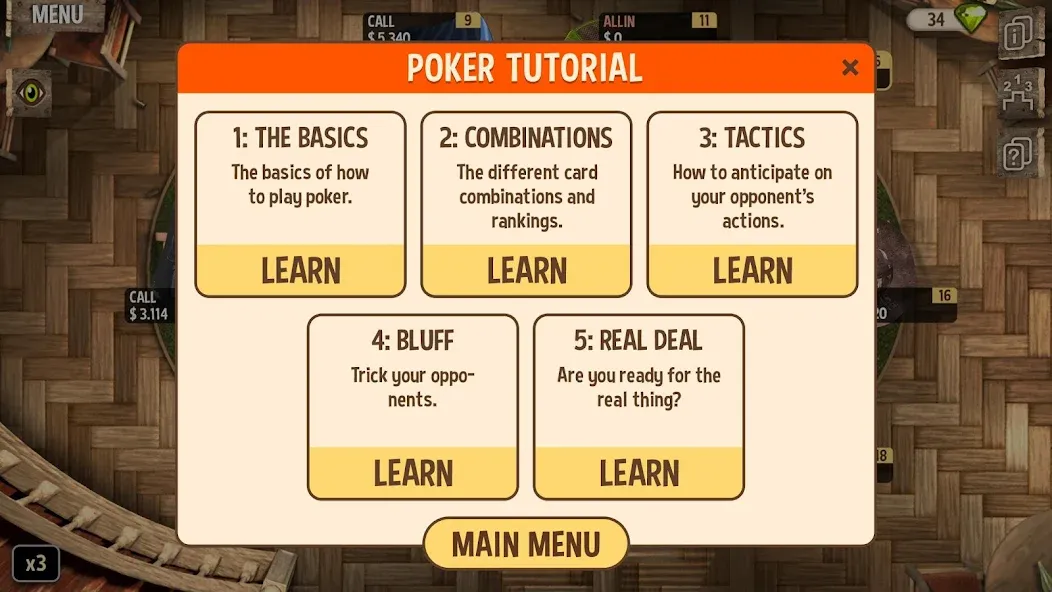 Learn Poker - How to Play  [МОД Бесконечные деньги] Screenshot 3