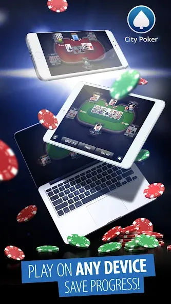 City Poker: Holdem, Omaha (Сити Покер)  [МОД Бесконечные деньги] Screenshot 3