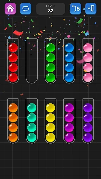 Ball Sort Puzzle - Color Game  [МОД Бесконечные монеты] Screenshot 5