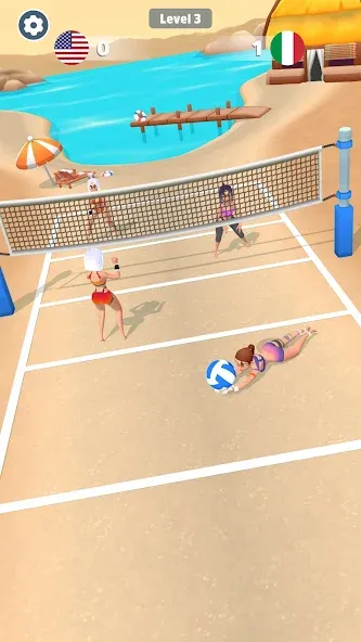 Beach Volleyball Game (Бичволлейбол игра)  [МОД Много денег] Screenshot 3