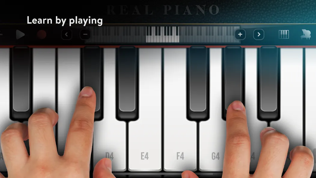 Real Piano electronic keyboard (Риал Пиано)  [МОД Меню] Screenshot 1