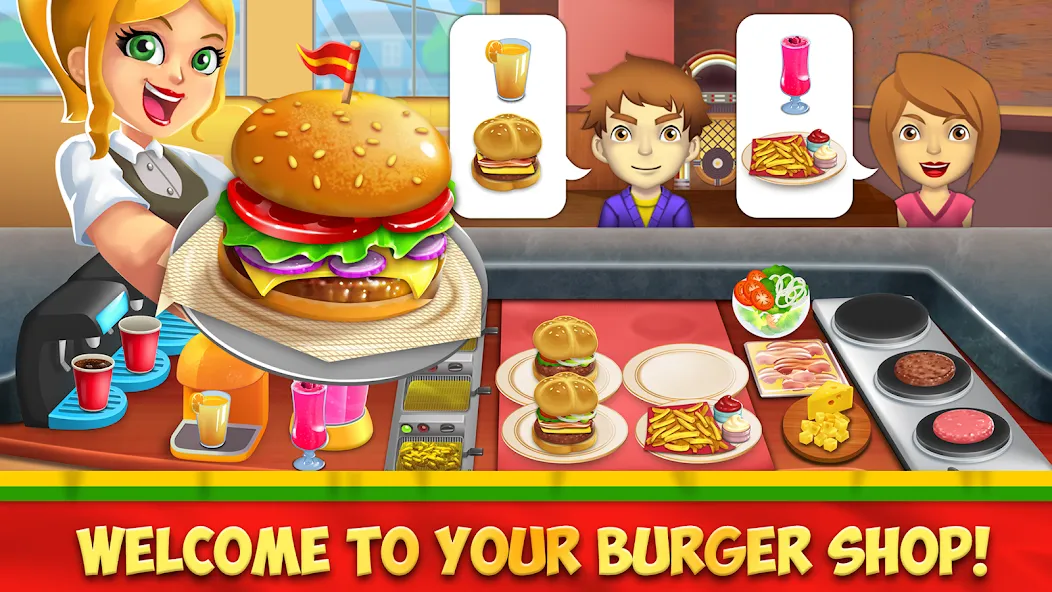 My Burger Shop 2: Food Game (Мой Бургер Шоп 2)  [МОД Unlimited Money] Screenshot 1