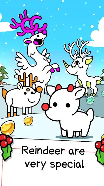 Reindeer Evolution: Idle Game (Рейндир Эволюция)  [МОД Много денег] Screenshot 1