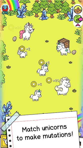 Unicorn Evolution: Idle Catch (Юникорн Эволюшн)  [МОД Бесконечные деньги] Screenshot 2