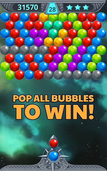 Bubble Shooter Space (Бубль шутер спейс)  [МОД Бесконечные монеты] Screenshot 4