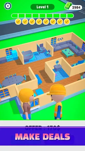 Home Builder 3D !  [МОД Много монет] Screenshot 3