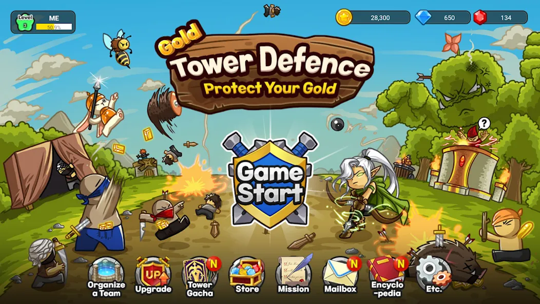 Gold tower defence M (Голд тауэр дефенс М)  [МОД Бесконечные монеты] Screenshot 1