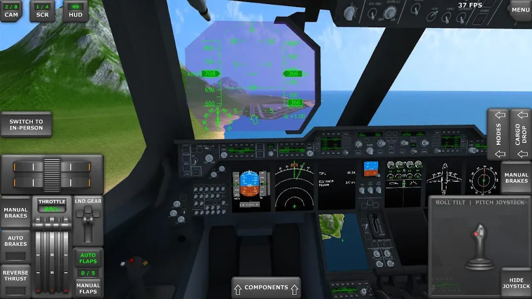 Turboprop Flight Simulator (Турбовинтовой симулятор полета 3D)  [МОД Mega Pack] Screenshot 3