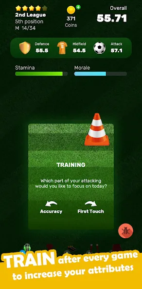 Football Career Soccer Legend  [МОД Бесконечные монеты] Screenshot 2