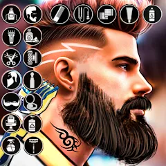 Взломанная Barber Shop Hair Cut Sim Games (Барбершоп игры на подстригание волос)  [МОД Mega Pack] - полная версия apk на Андроид