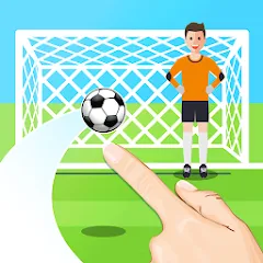 Взломанная Penalty Shootout Game Offline (Пенальти игра без подключения к интернету)  [МОД Все открыто] - последняя версия apk на Андроид