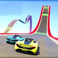 Взломанная Mega Ramp Car Offline Games  [МОД Бесконечные монеты] - стабильная версия apk на Андроид