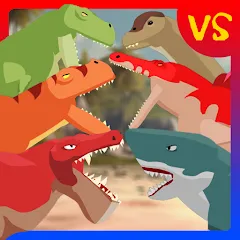 Взломанная T-Rex Fights Dinosaurs  [МОД Бесконечные деньги] - последняя версия apk на Андроид