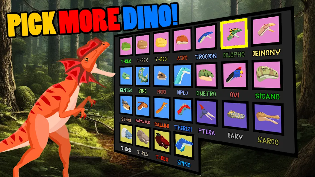 T-Rex Fights More Dinosaurs  [МОД Mega Pack] Screenshot 2