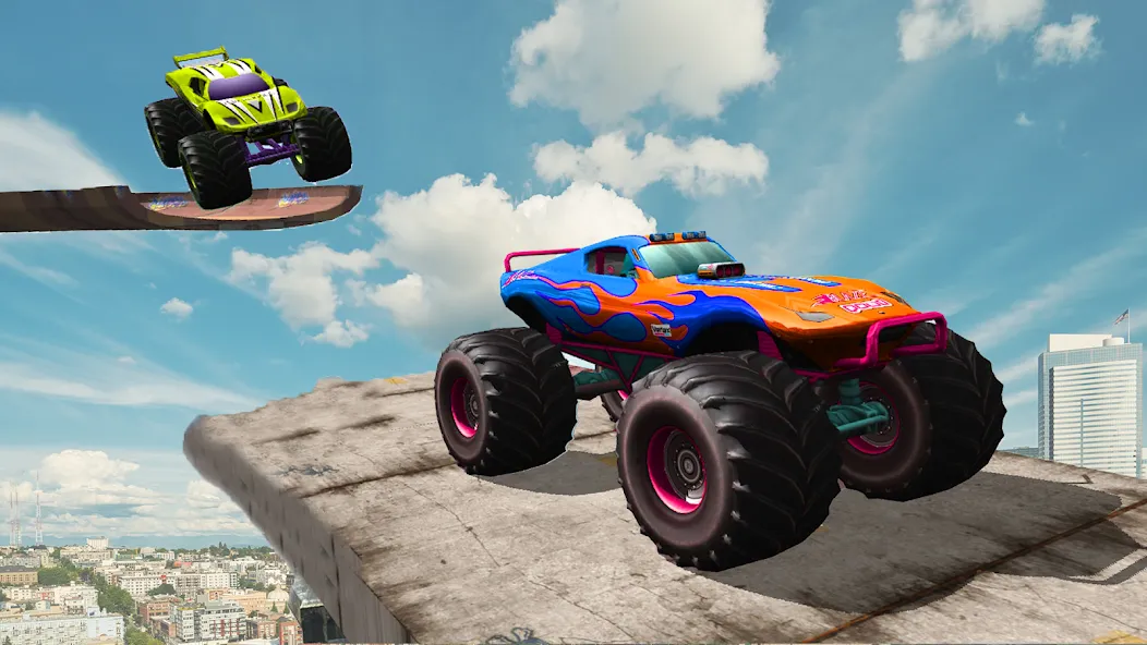 Monster Truck Car Game 3d (Монстр Трак Стант)  [МОД Много монет] Screenshot 1