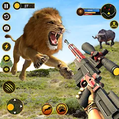 Взломанная Sniper Animal Deer Hunter Game (Снайперские игры на животных)  [МОД Бесконечные деньги] - полная версия apk на Андроид