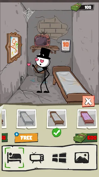 Prison Break: Stick Story (Призон Брейк)  [МОД Бесконечные монеты] Screenshot 3