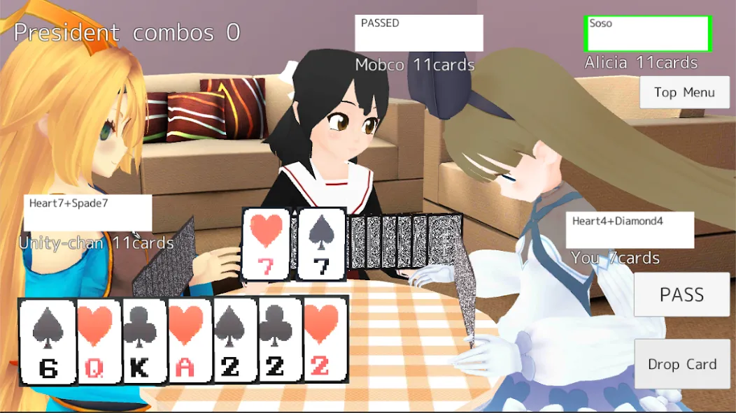 President Card Game (Президент карточная игра)  [МОД Бесконечные деньги] Screenshot 3