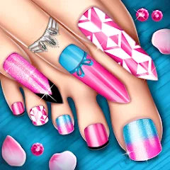 Скачать взломанную Nail Art Fashion Salon Game  [МОД Mega Pack] - полная версия apk на Андроид