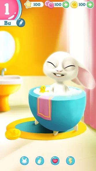 Bu Bunny - Cute pet care game  [МОД Mega Pack] Screenshot 2