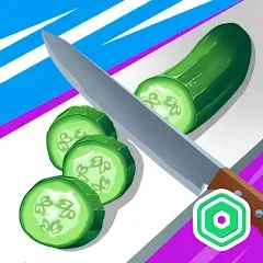 Скачать взломанную Super Slices Robux Roblominer (упер Слайсес Робукс Робломайнер)  [МОД Бесконечные деньги] - полная версия apk на Андроид