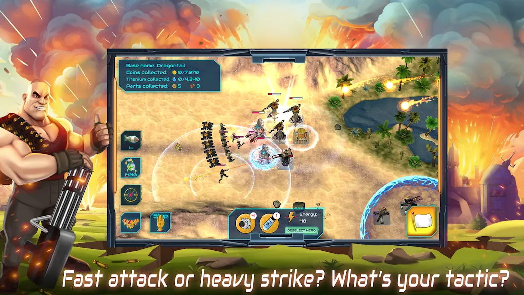 Boulder Base: Defense Strategy (Боулдер Бейс)  [МОД Много монет] Screenshot 1