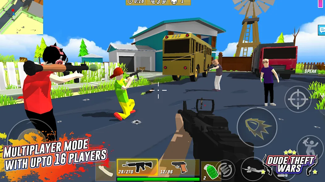 Dude Theft Wars Shooting Games (Дуд Тефт Варс)  [МОД Menu] Screenshot 2