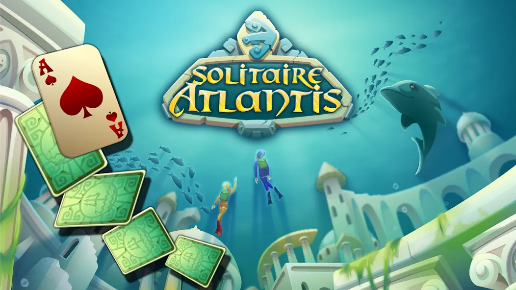 Solitaire Atlantis (олитэр Атлантис)  [МОД Menu] Screenshot 1