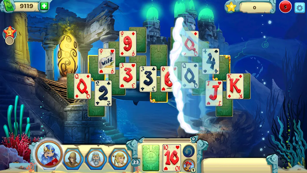 Solitaire Atlantis (олитэр Атлантис)  [МОД Menu] Screenshot 2