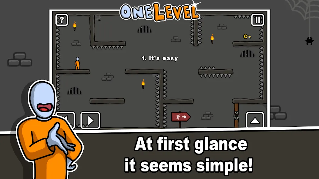 One Level: Stickman Jailbreak (Уан Левел)  [МОД Unlocked] Screenshot 1