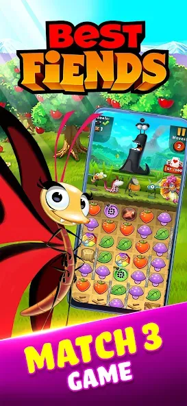 Best Fiends - Match 3 Puzzles (Бест Фиендс)  [МОД Бесконечные деньги] Screenshot 1