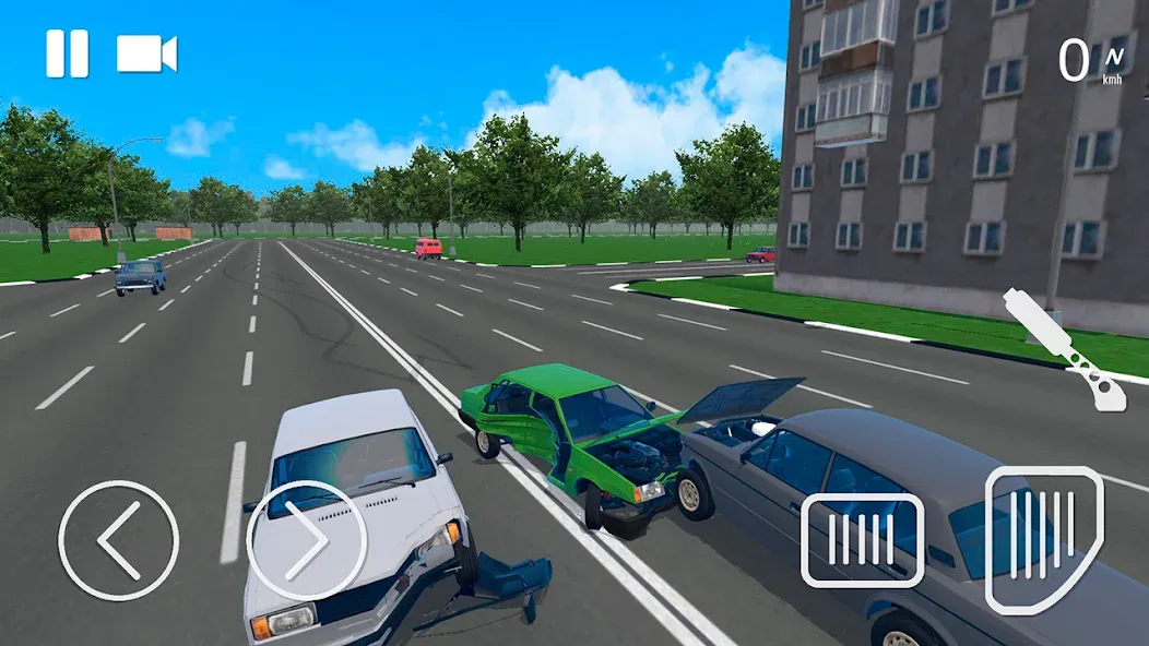 Russian Car Crash Simulator (Рашн Кар Краш Симулятор)  [МОД Бесконечные монеты] Screenshot 1