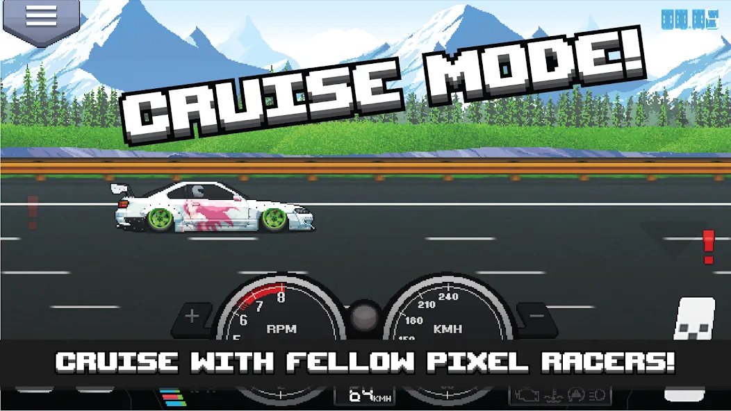 Pixel Car Racer (Пиксельный гоночный автомобиль)  [МОД Много монет] Screenshot 4