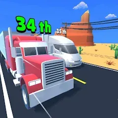 Скачать взломанную Idle Truck Racing : Cybertruck (Айдл Трак Рейсинг)  [МОД Mega Pack] - последняя версия apk на Андроид