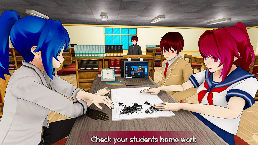 Anime Girl School Teacher 3D  [МОД Бесконечные монеты] Screenshot 5