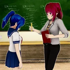 Взломанная Anime Girl School Teacher 3D  [МОД Бесконечные монеты] - стабильная версия apk на Андроид