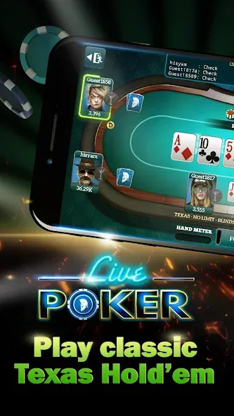 Live Poker Tables–Texas holdem  [МОД Unlocked] Screenshot 5