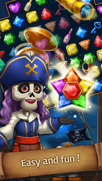 Jewels Ghost Ship: jewel games (Джуэлз Гост Шип)  [МОД Бесконечные деньги] Screenshot 3