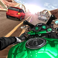 Взломанная Moto Rider In Traffic (Мото Райдер в Трафике)  [МОД Unlimited Money] - полная версия apk на Андроид