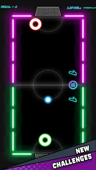 Air Hockey Glow HD Ultimate 2D (Эйр)  [МОД Много монет] Screenshot 1