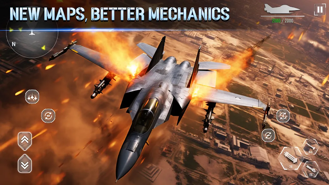 Aircraft Strike: Jet Fighter  [МОД Бесконечные монеты] Screenshot 4