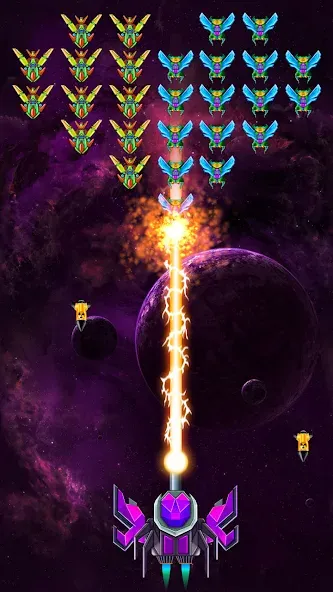 Galaxy Attack: Shooting Game (Гэлэкси Аттак)  [МОД Много денег] Screenshot 3