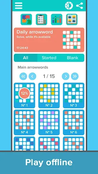 Crossword: Arrowword puzzles  [МОД Все открыто] Screenshot 3